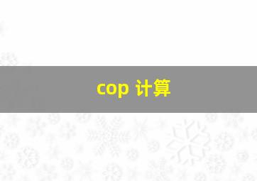 cop 计算